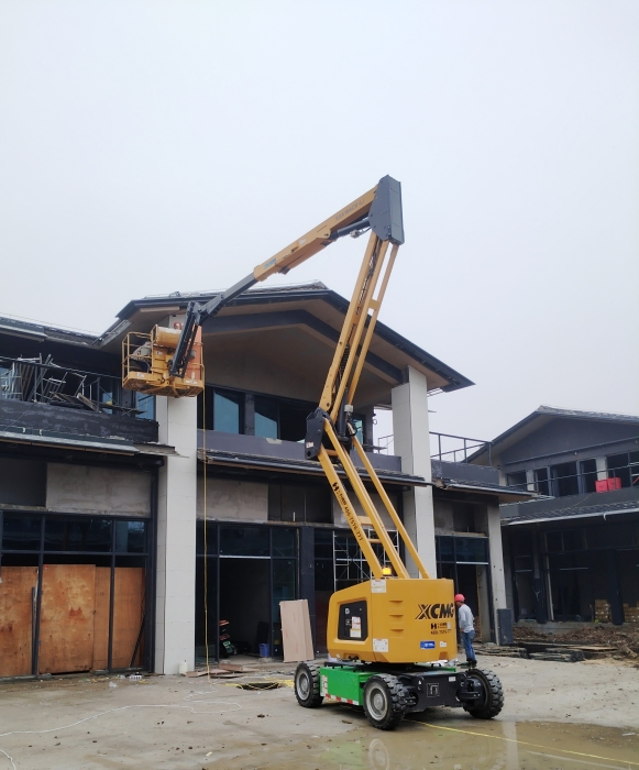 绿色建造新标杆！js1996官网锂电高机助力鄂州民生工程